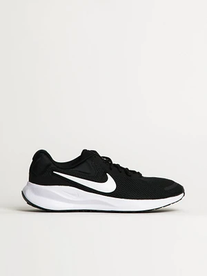 MENS NIKE REVOLUTION 7 RUNNING SHOE - BLACK/WHITE