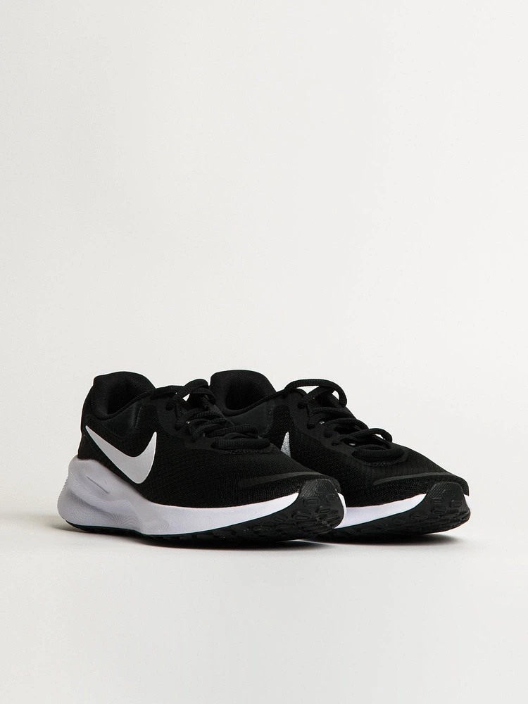 WOMENS NIKE REVOLUTION 7 RUNNING SHOE - BLACK/WHITE