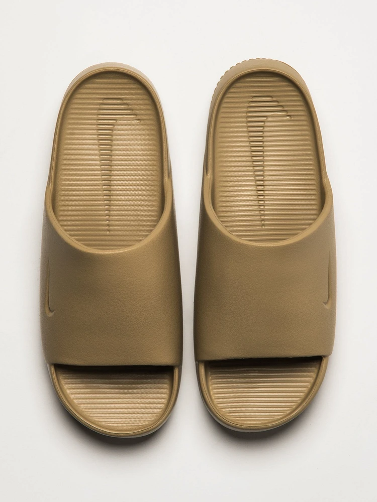 MENS NIKE CALM SLIDES - KHAKI