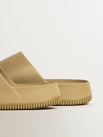 MENS NIKE CALM SLIDES - KHAKI