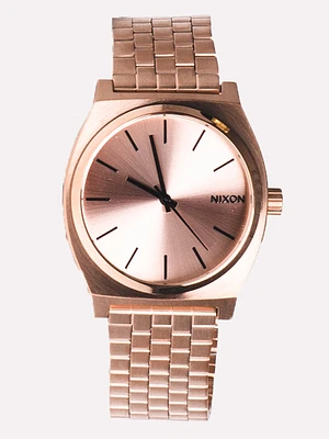 WOMENS TIME TELLER - ROSE/BLACK WATCH - CLEARANCE