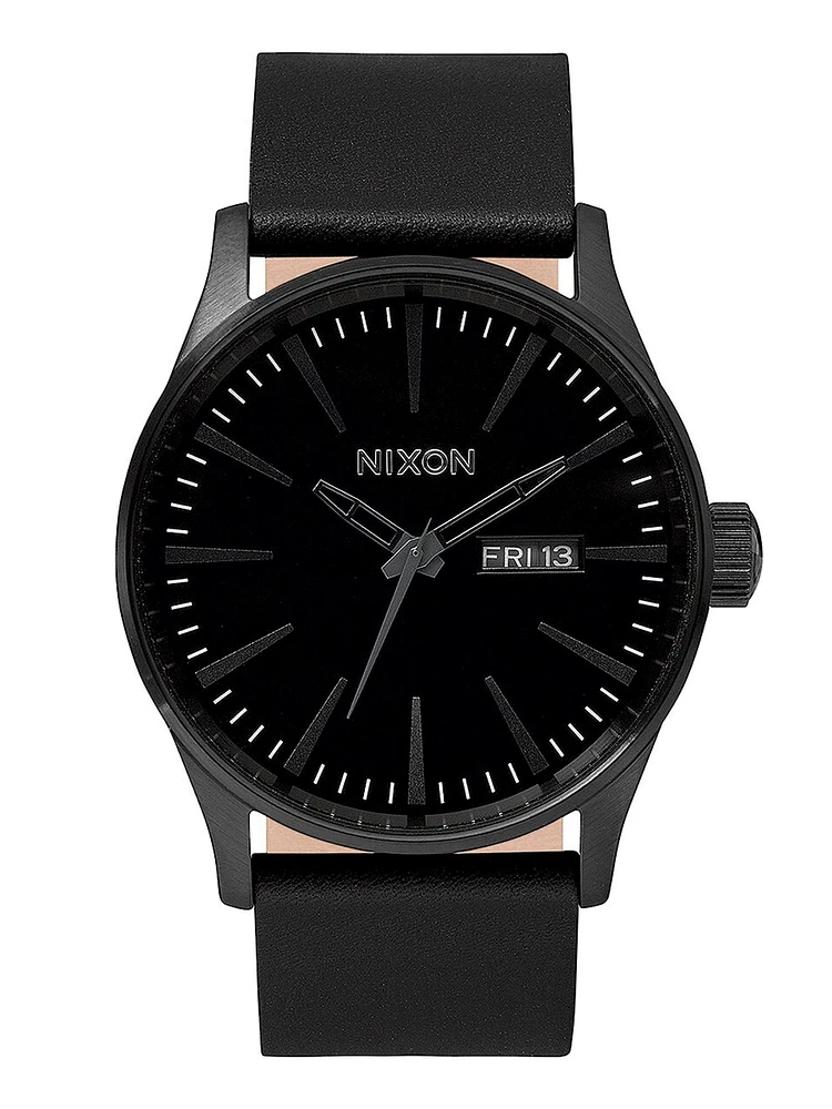 NIXON SENTRY LEATHER WATCH