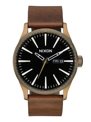 NIXON SENTRY LEATHER WATCH