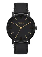 NIXON PORTER LEATHER WATCH