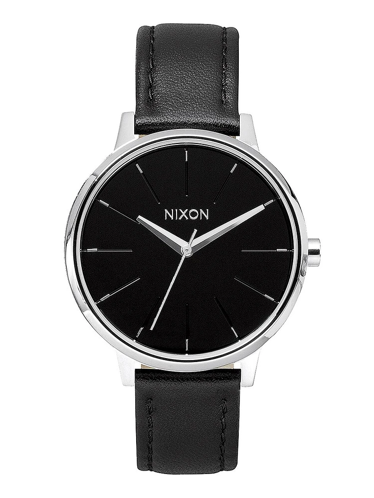 NIXON KENSINGTON LEATHER - BLACK WATCH - CLEARANCE