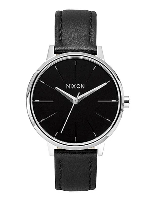 NIXON KENSINGTON LEATHER - BLACK WATCH - CLEARANCE