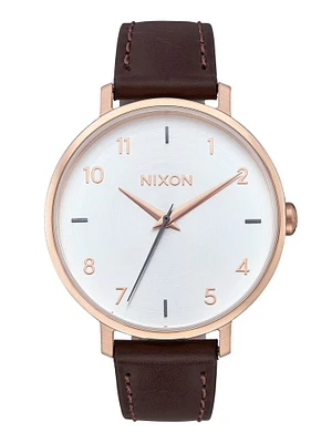 WOMENS ARROW LEATHER - ROSE GOLD/SILVER WATCH - CLEARANCE