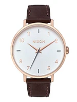 WOMENS ARROW LEATHER - ROSE GOLD/SILVER WATCH - CLEARANCE