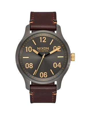 NIXON PATROL LEATHER WATCH - CLEARANCE