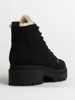 WOMENS PALLADIUM PALLABASE WOOL-LINED NUBUCK ZIP