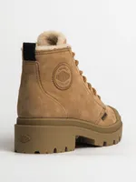 WOMENS PALLADIUM PALLABASE WOOL-LINED NUBUCK ZIP