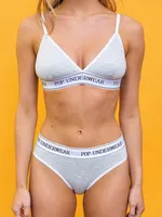 POP UNDERWEAR BRALETTE TOP BASIC GREY