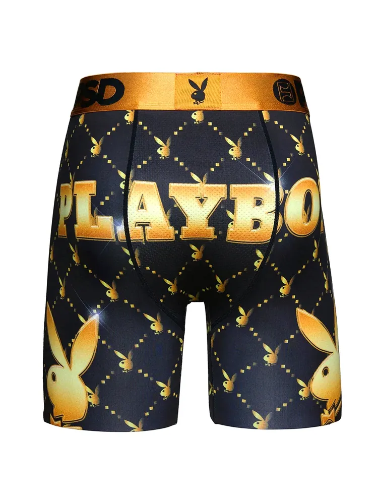 PSD UNDERWEAR PLAYBOY MONOGRAM LUX BOXER - CLEARANCE