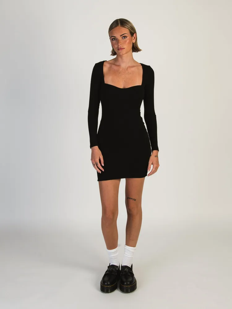 PRINCESS POLLY NOLAN LONG SLEEVE MINI DRESS