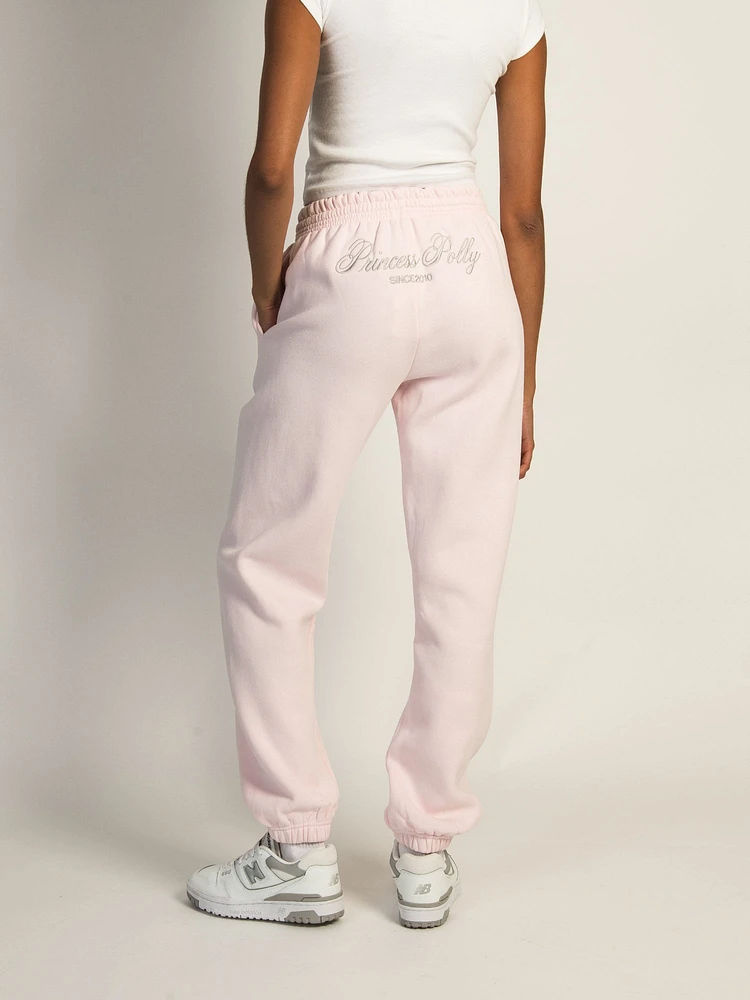 PRINCESS POLLY SCRIPT TRACK PANTS