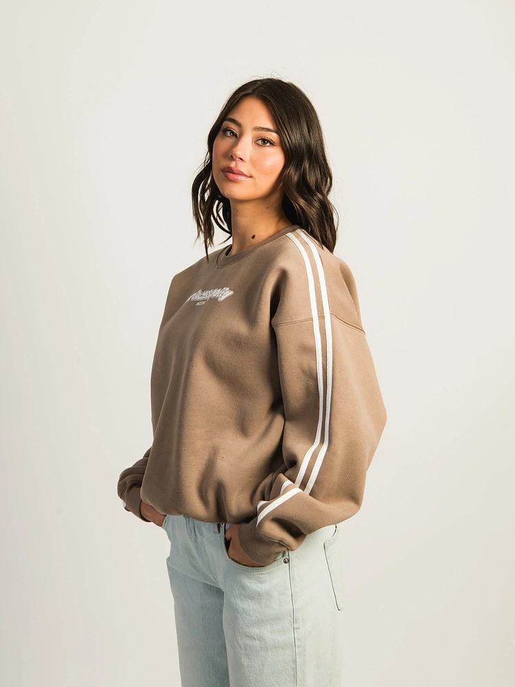 PRINCESS POLLY STRIPE SLEEVE CREWNECK