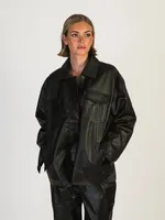 PRINCESS POLLY CALLIE FAUX LEATHER JACKET