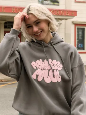 PRINCESS POLLY BUBBLE TEXT HOODIE