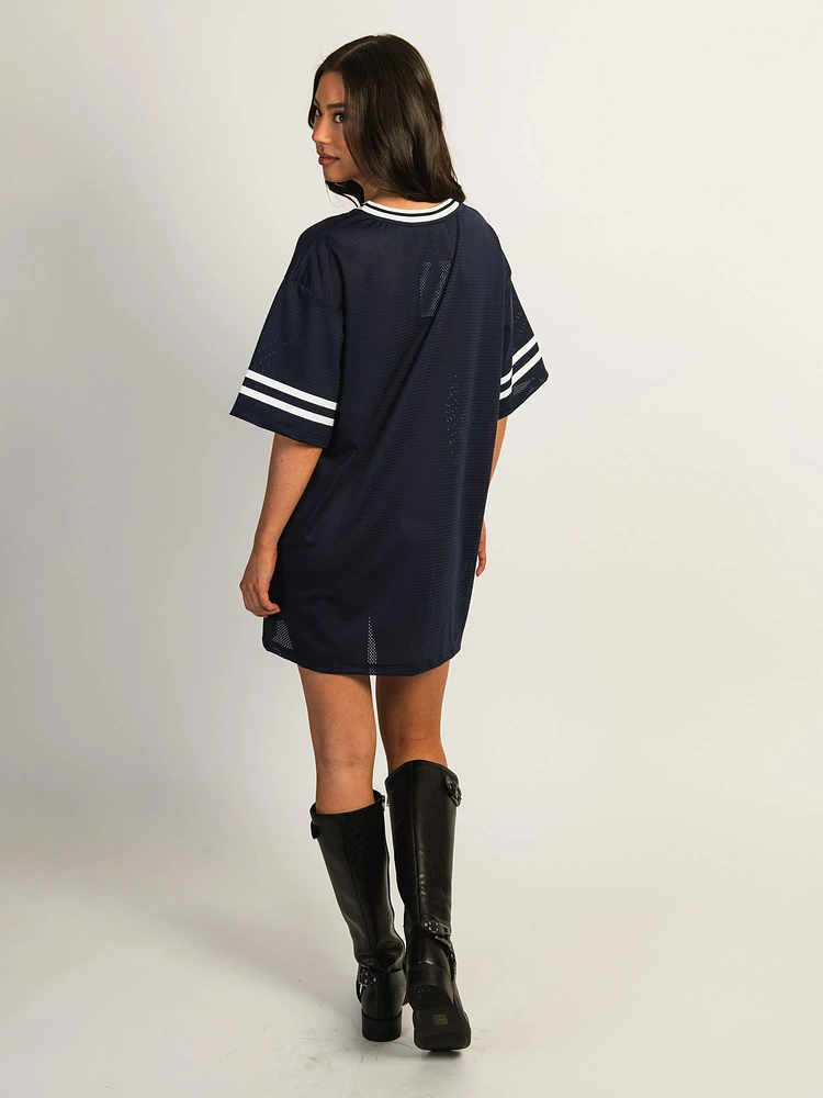 PRINCESS POLLY MICHAIL JERSEY MINI DRESS - NAVY