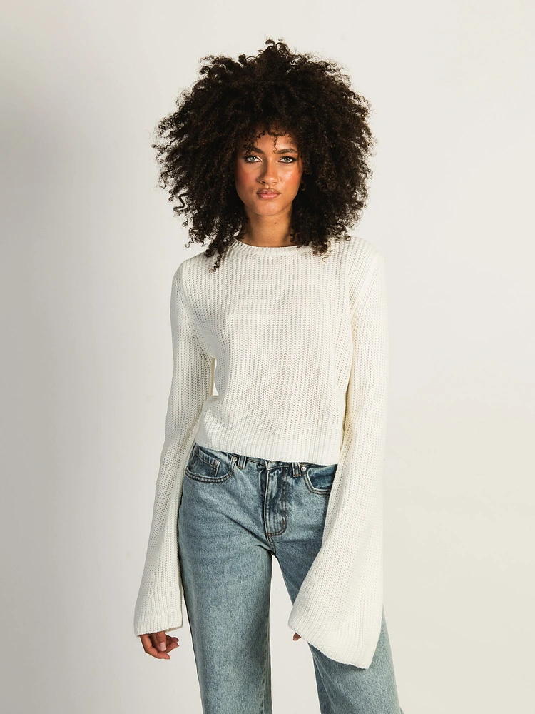 PRINCESS POLLY COASTLINE CROPPED SWEATER