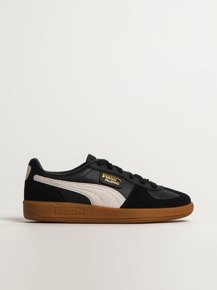 PUMA PALERMO EN CUIR POUR FEMME - NOIR/BLANC