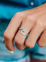 PURA VIDA ENAMELED WAVE RING