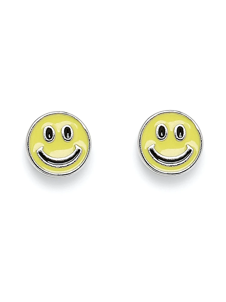 PURA VIDA HAPPY FACE STUD EARRINGS - CLEARANCE