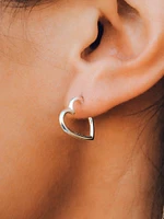 PURA VIDA HEART HOOP EARRINGS