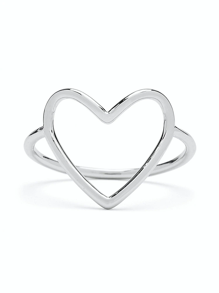 PURA VIDA BIG HEART BAND RING