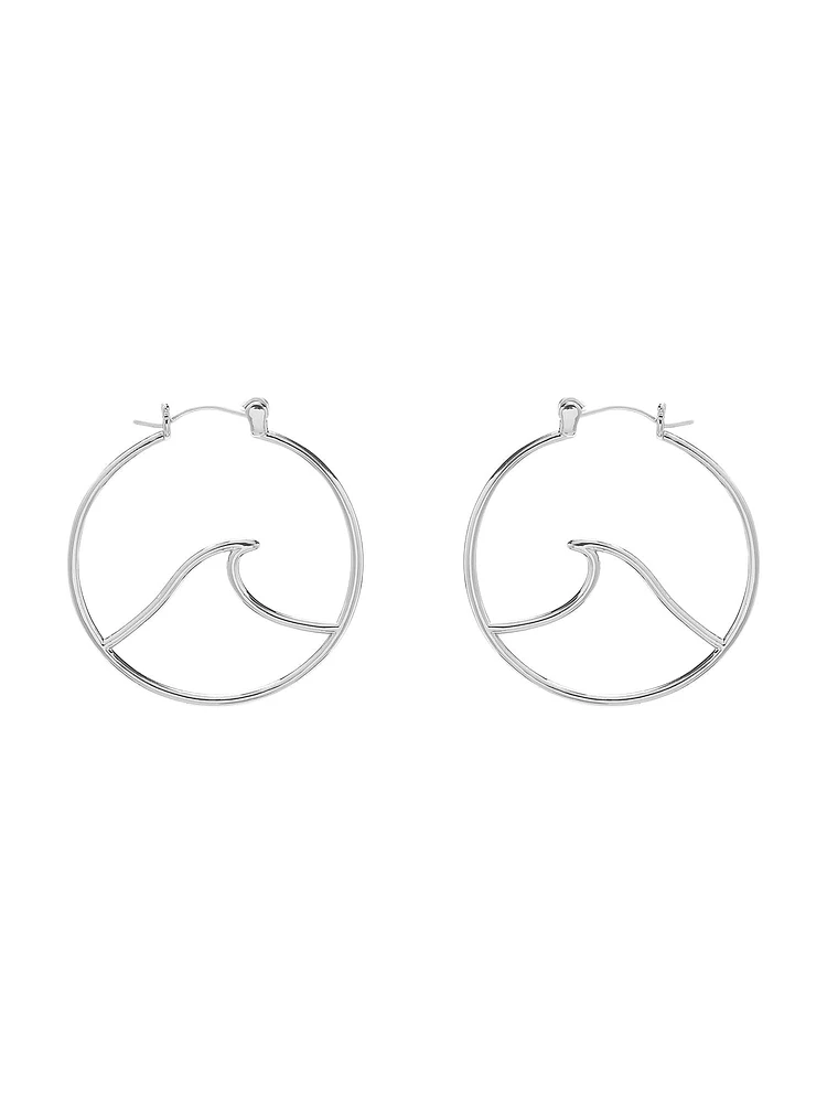 PURA VIDA LG WAVE HOOP EARRINGS - CLEARANCE