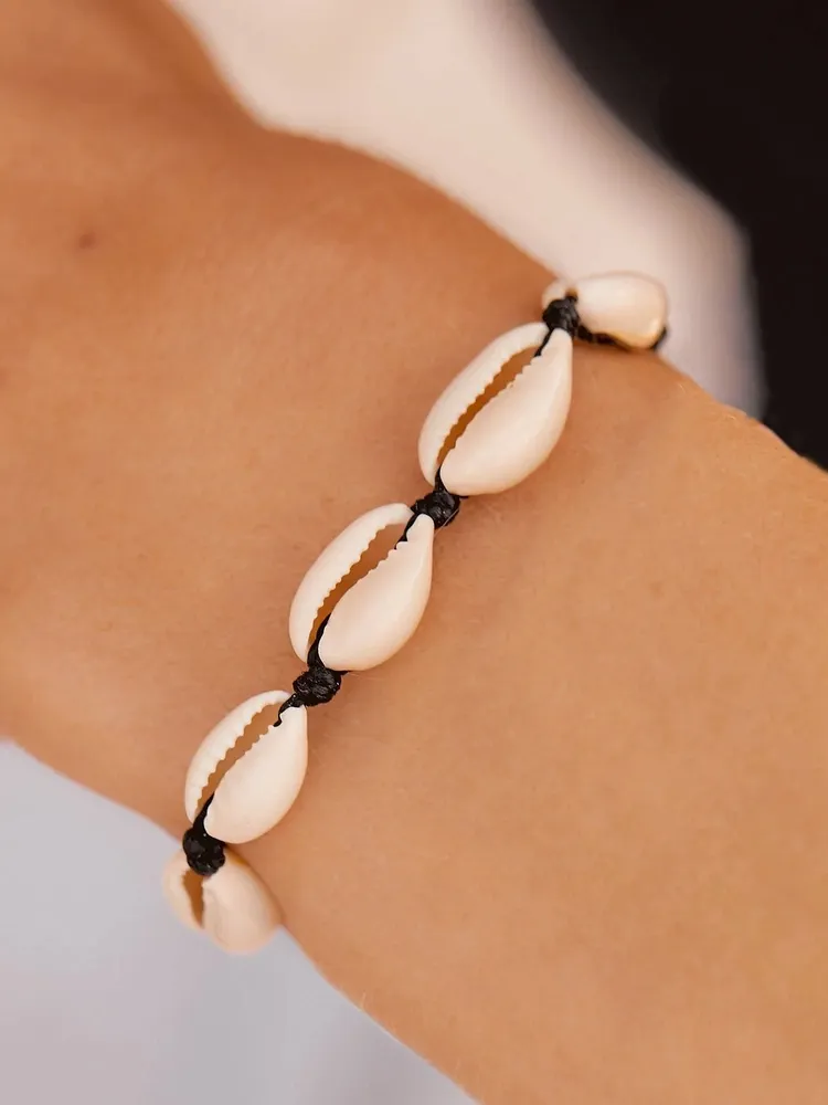 PURA VIDA KNOTTED COWRIES BRACELET