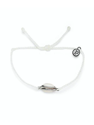 PURA VIDA COSTA COWRIE SILVER BRACELET - CLEARANCE