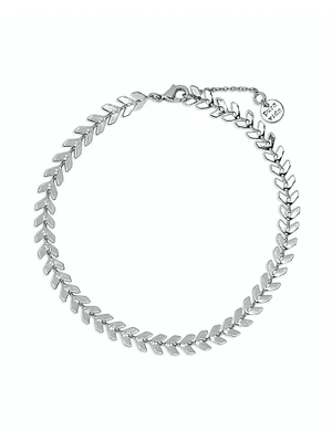 BRACELET DE CHEVILLE EN CHAÎNE À CHEVRONS