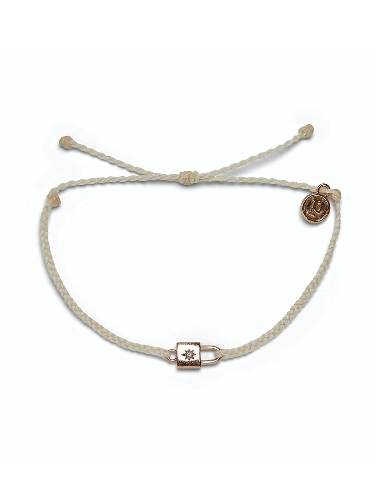 PURA VIDA LOCK CHARM BRACELET - CLEARANCE