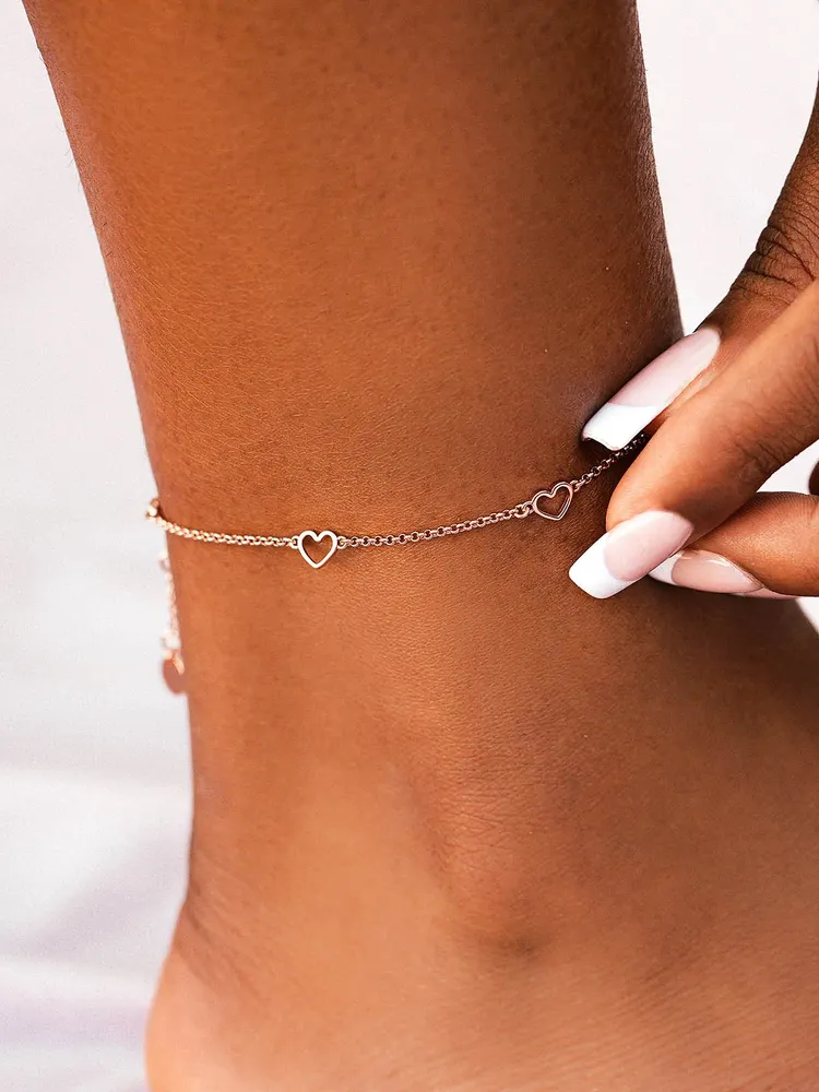 BRACELET DE CHEVILLE "DAINTY HEARTS