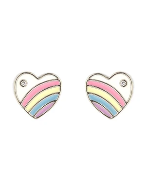 PURA VIDA PASTEL VINTAGE HEART STUD - CLEARANCE