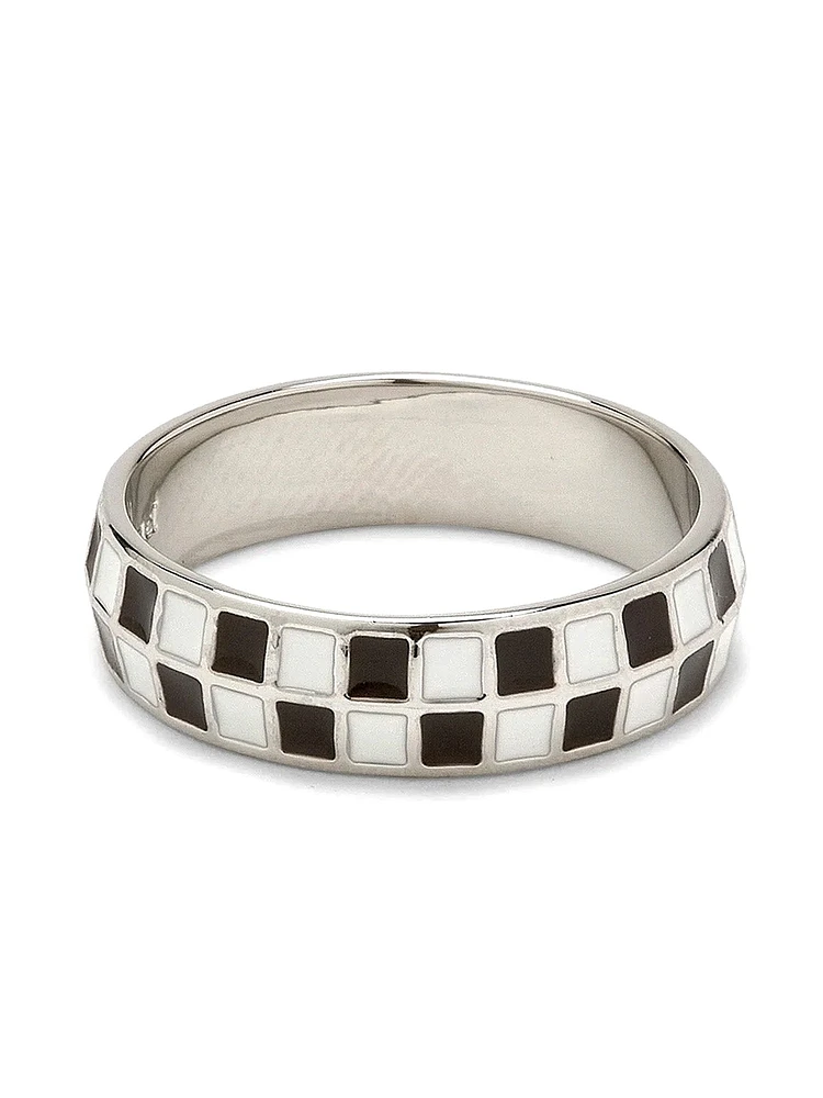 PURA VIDA CHECKERBOARD RING