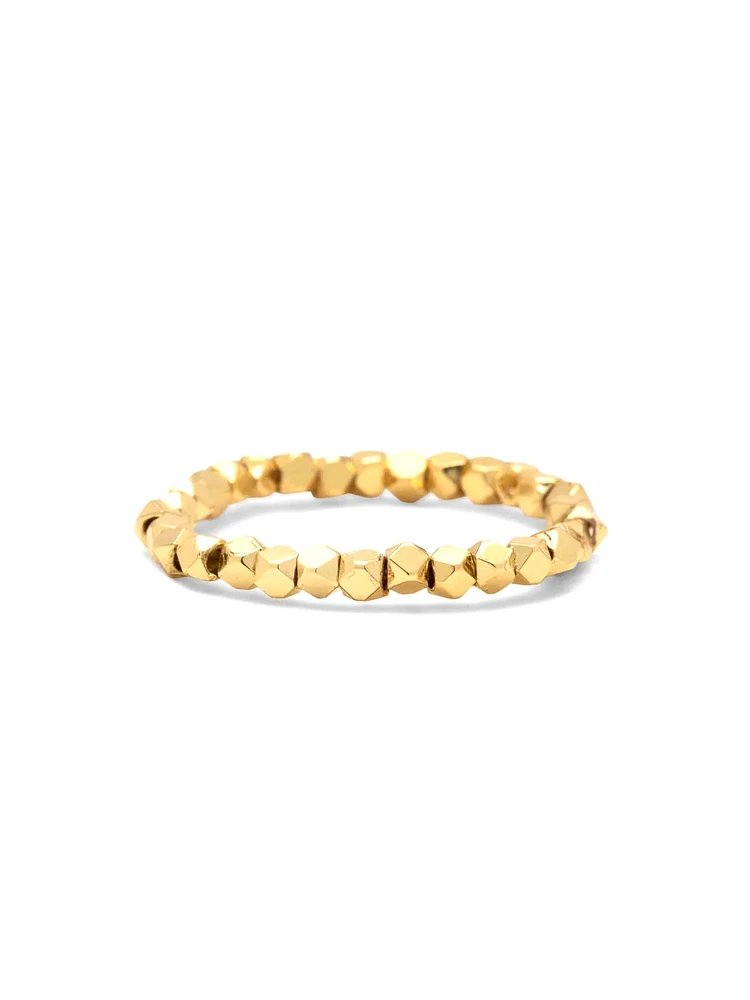 PURA VIDA BAGUE EXTENSIBLE AVEC PERLES À FACETTES