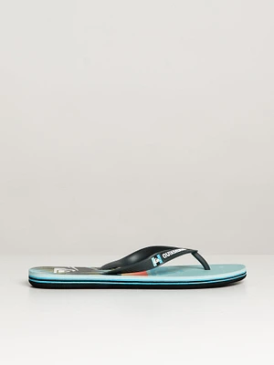 MENS QUIKSILVER MOLOKAI PANEL FLIP FLOP SANDAL - CLEARANCE