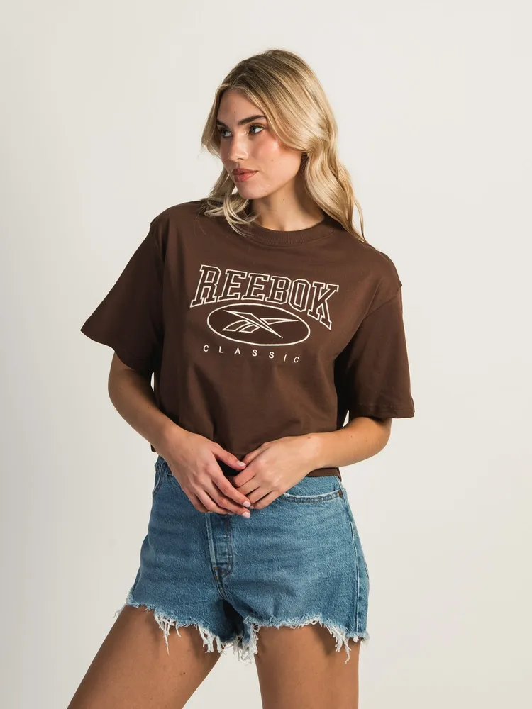 REEBOK CLASSIC BIG LOGO SHORT SLEEVE CROP TEE