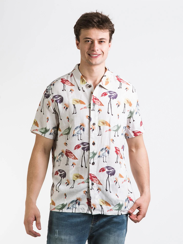 RHYTHM CRANE SHORT SLEEVE BUTTON UP SHIRT - CLEARANCE