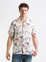 RHYTHM CRANE SHORT SLEEVE BUTTON UP SHIRT - CLEARANCE