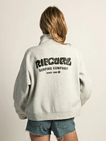 RIP CURL SURF PUFF QUARTER ZIP - GRIS
