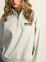 RIP CURL SURF PUFF QUARTER ZIP - GRIS