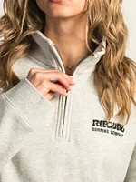 RIP CURL SURF PUFF QUARTER ZIP - GRIS