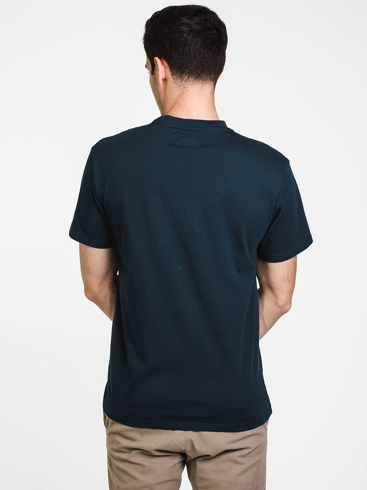 MENS EMB LOGO SHORT SLEEVE T-SHIRT- NAVY - CLEARANCE