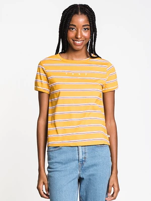 WOMENS SALTED FEELING SHORT SLEEVE TEE - YEL CLEARANCE