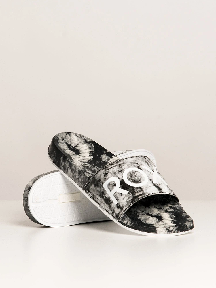 WOMENS ROXY SLIPPY PRINT SLIDE SANDAL