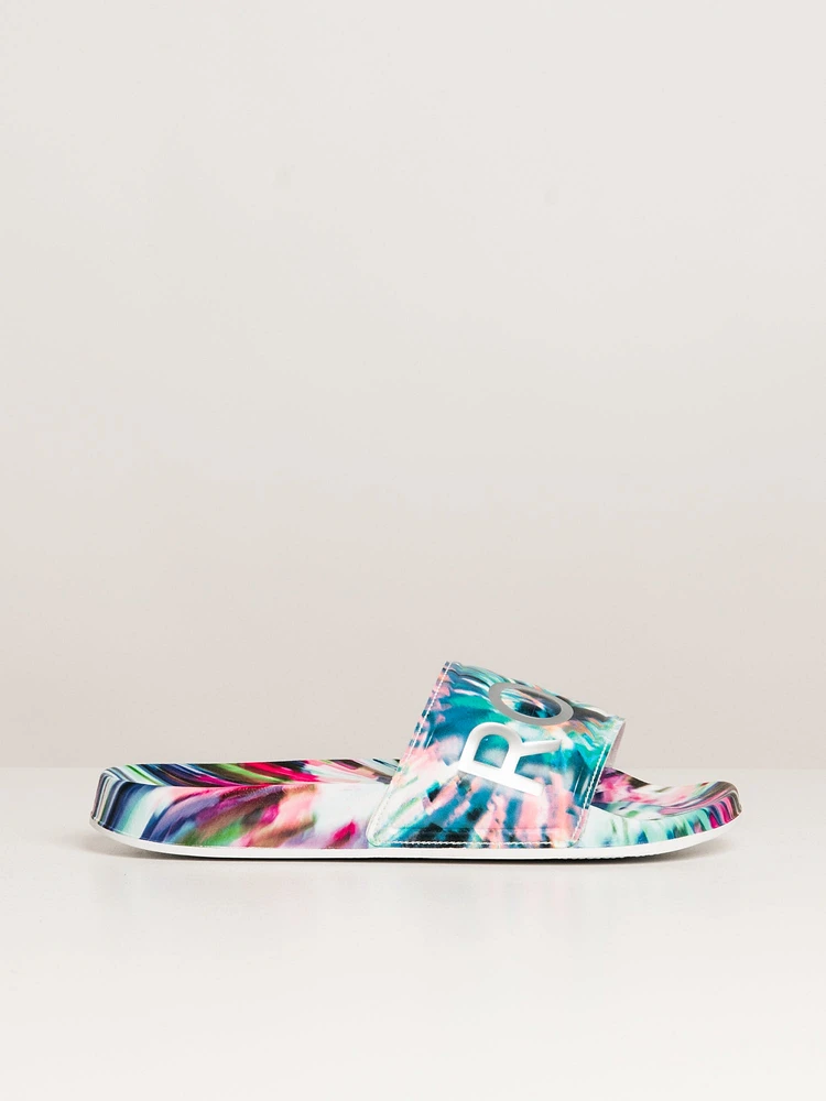 WOMENS ROXY SLIPPY PRINT SLIDE SANDAL - CLEARANCE