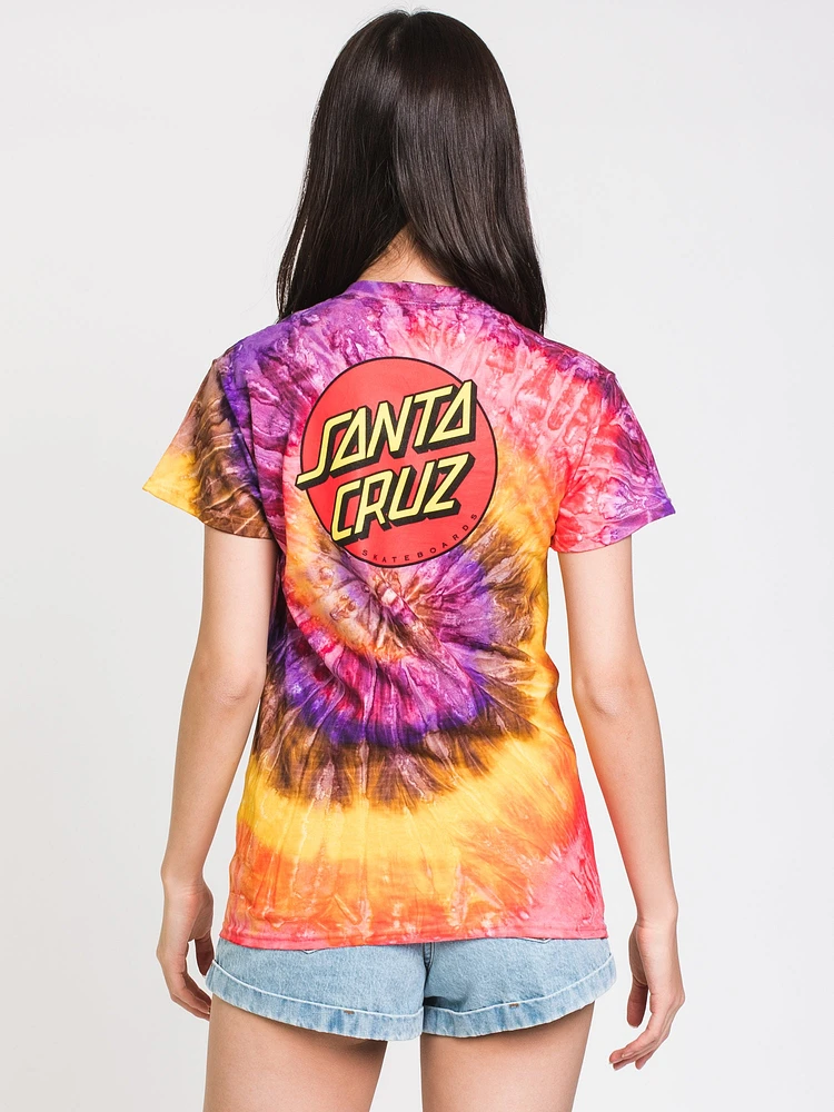 T-SHIRT TIE DYE À POIS CLASSIQUE POUR FEMMES